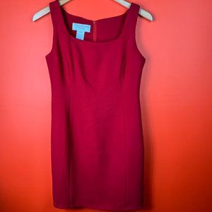 JONES NEW YORK pink red mini sleeveless dress casual evening 6 petite